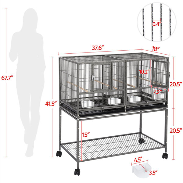 Hampton deluxe outlet divided breeder cage